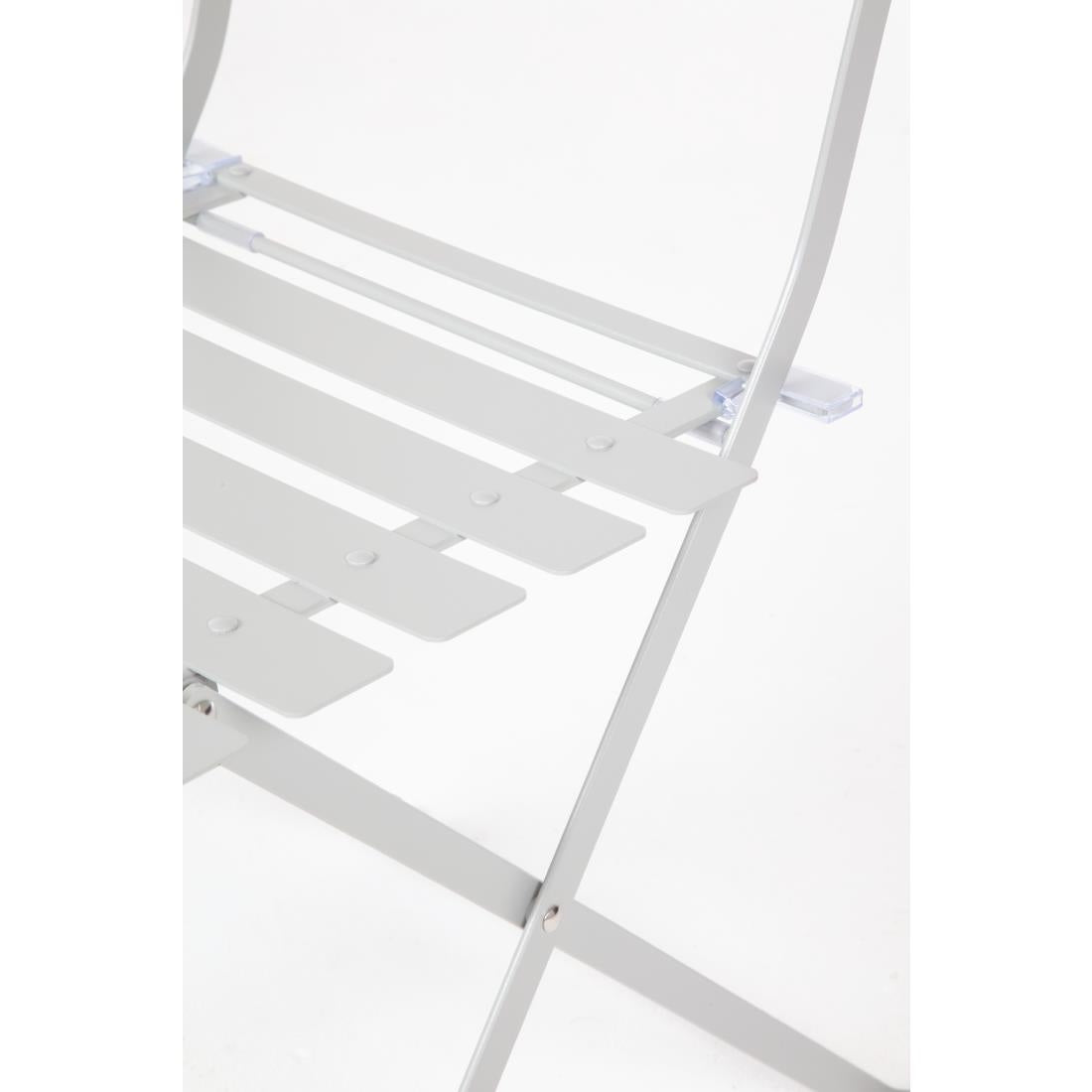 Chaise de terrasse pliantes en acier gris Bolero (lot de 2) — GH551