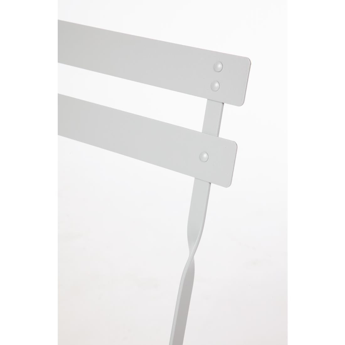 Chaise de terrasse pliantes en acier gris Bolero (lot de 2) — GH551