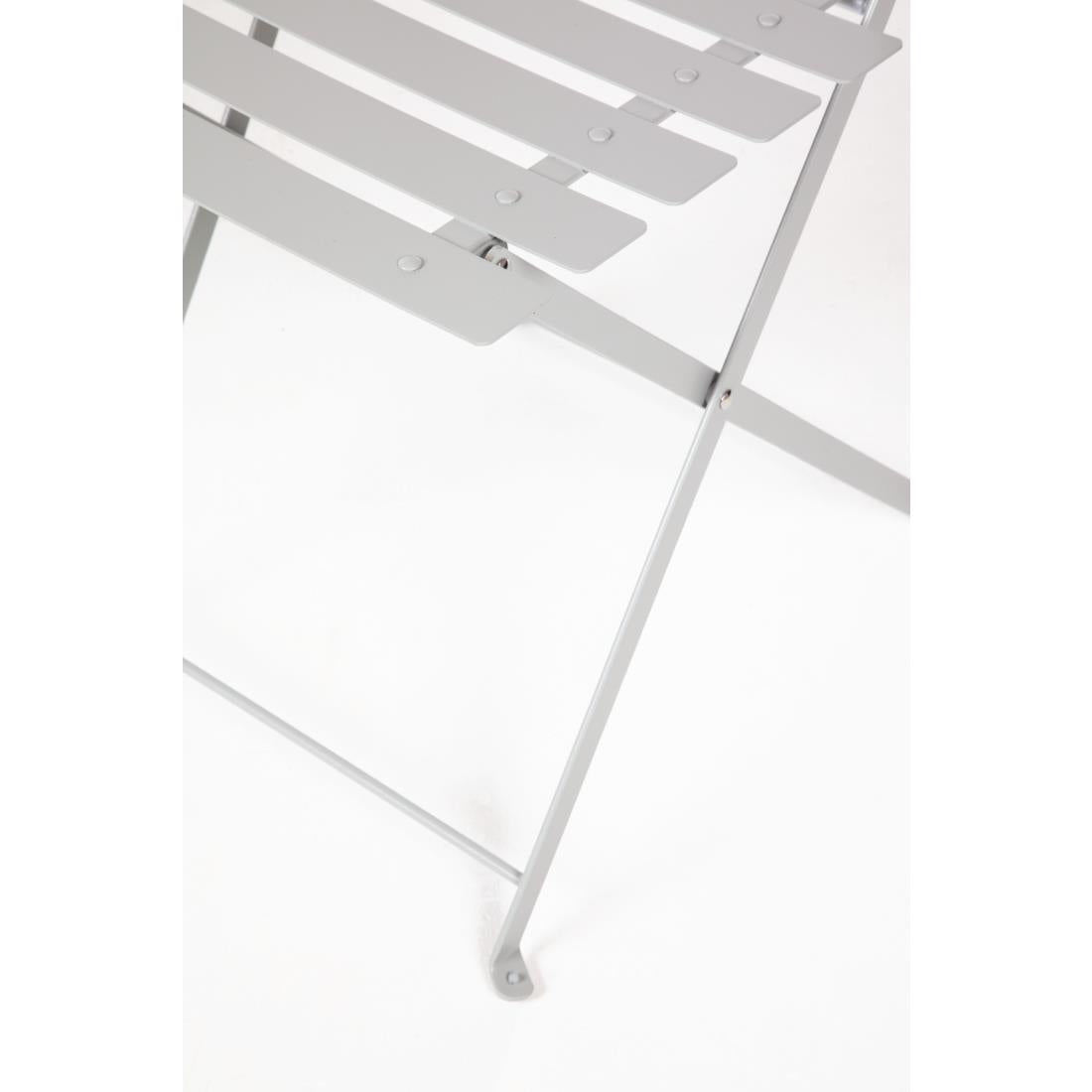 Chaise de terrasse pliantes en acier gris Bolero (lot de 2) — GH551