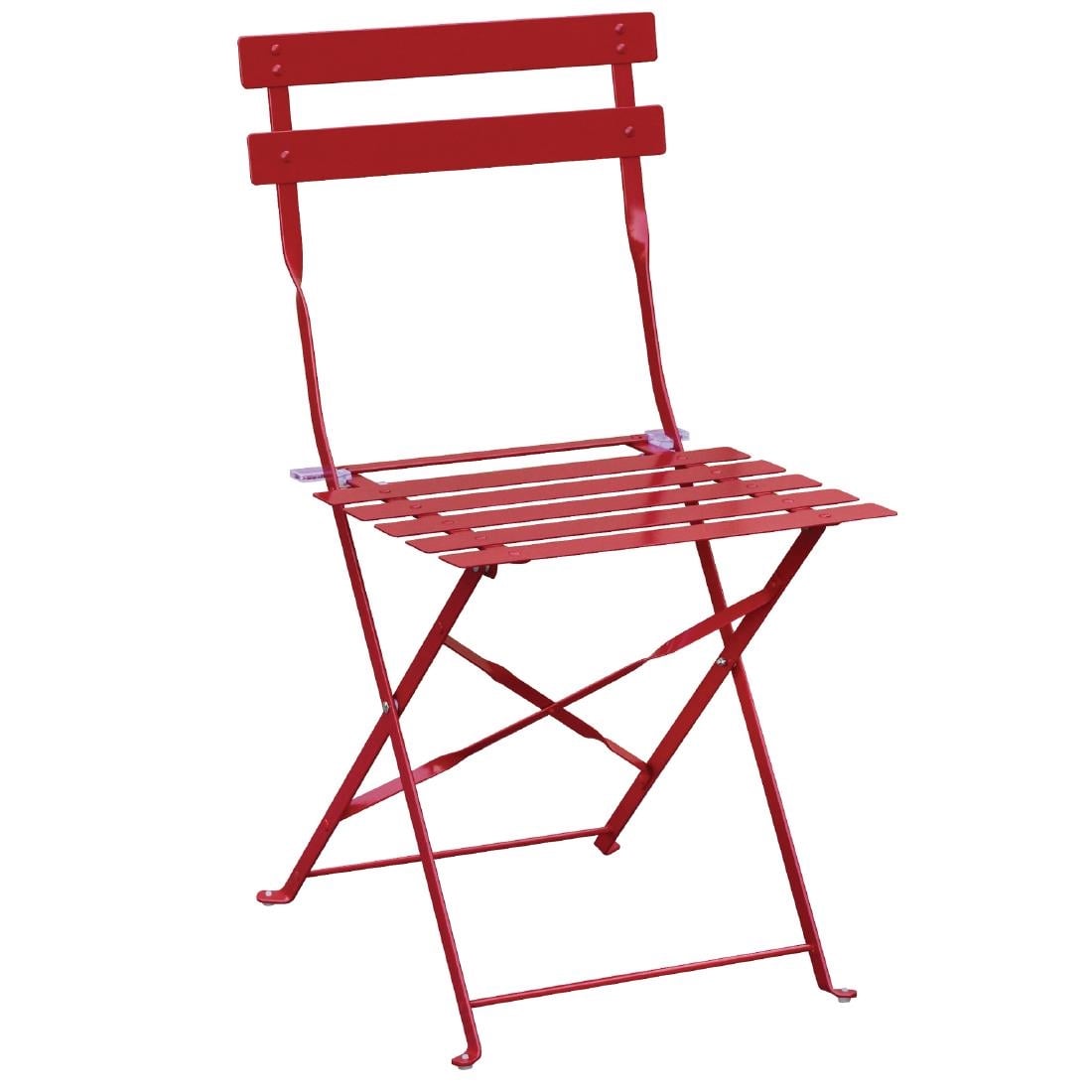 Chaises de terrasse en acier Bolero rouges (lot de 2) — GH555