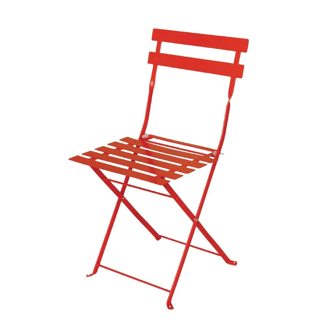 Chaises de terrasse en acier Bolero rouges (lot de 2) — GH555