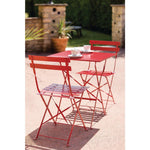 Chaises de terrasse en acier Bolero rouges (lot de 2) — GH555