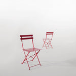 Chaises de terrasse en acier Bolero rouges (lot de 2) — GH555