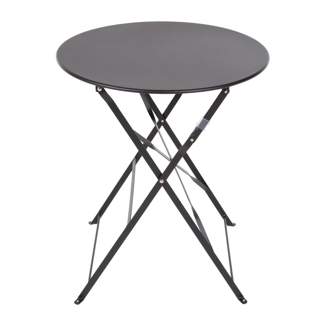 Table de terrasse en acier Bolero noire — GH558