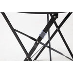 Table de terrasse en acier Bolero noire — GH558