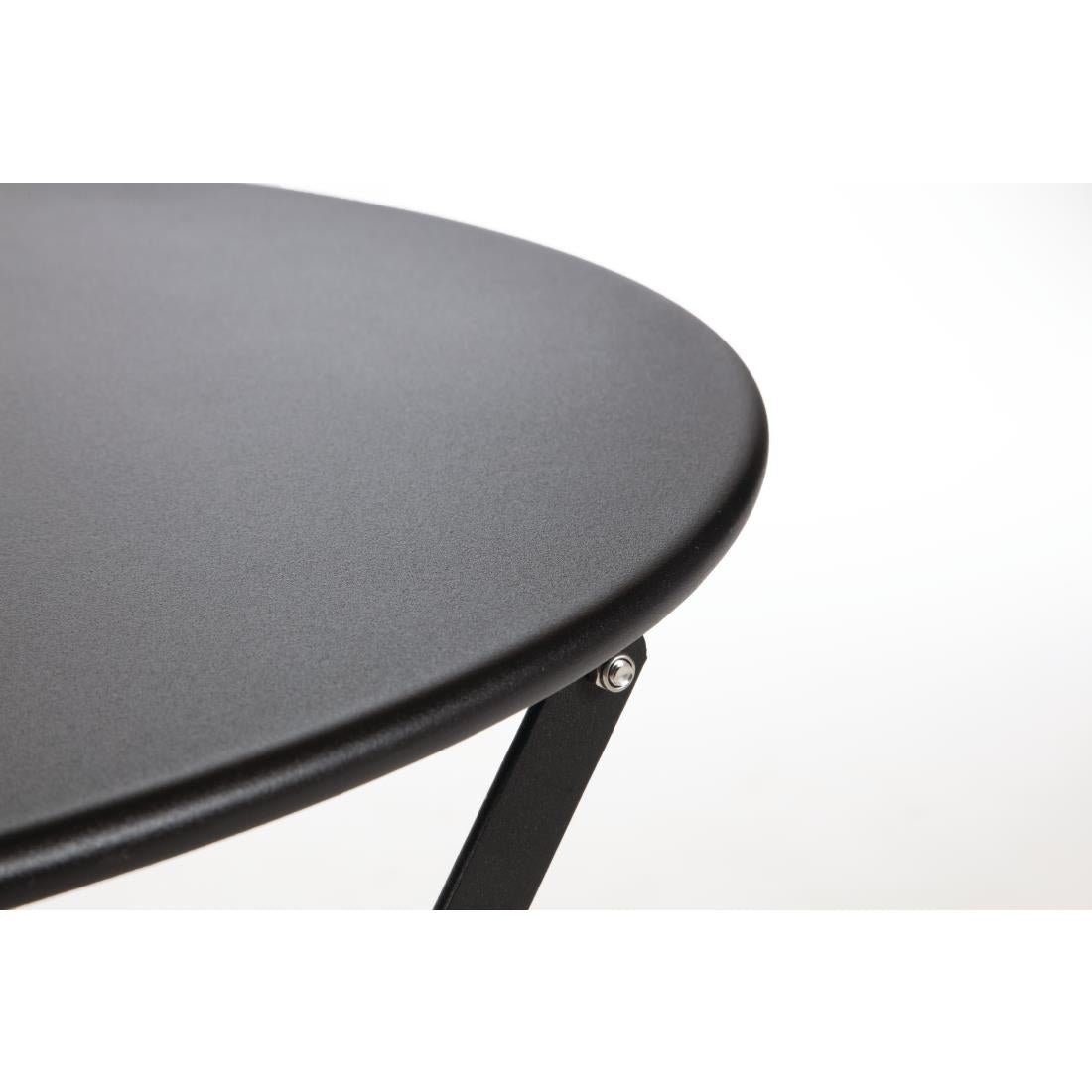 Table de terrasse en acier Bolero noire — GH558