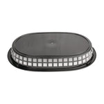 Panière alimentaire ovale en polypropylène Olympia noire (lot de 6) — GH969