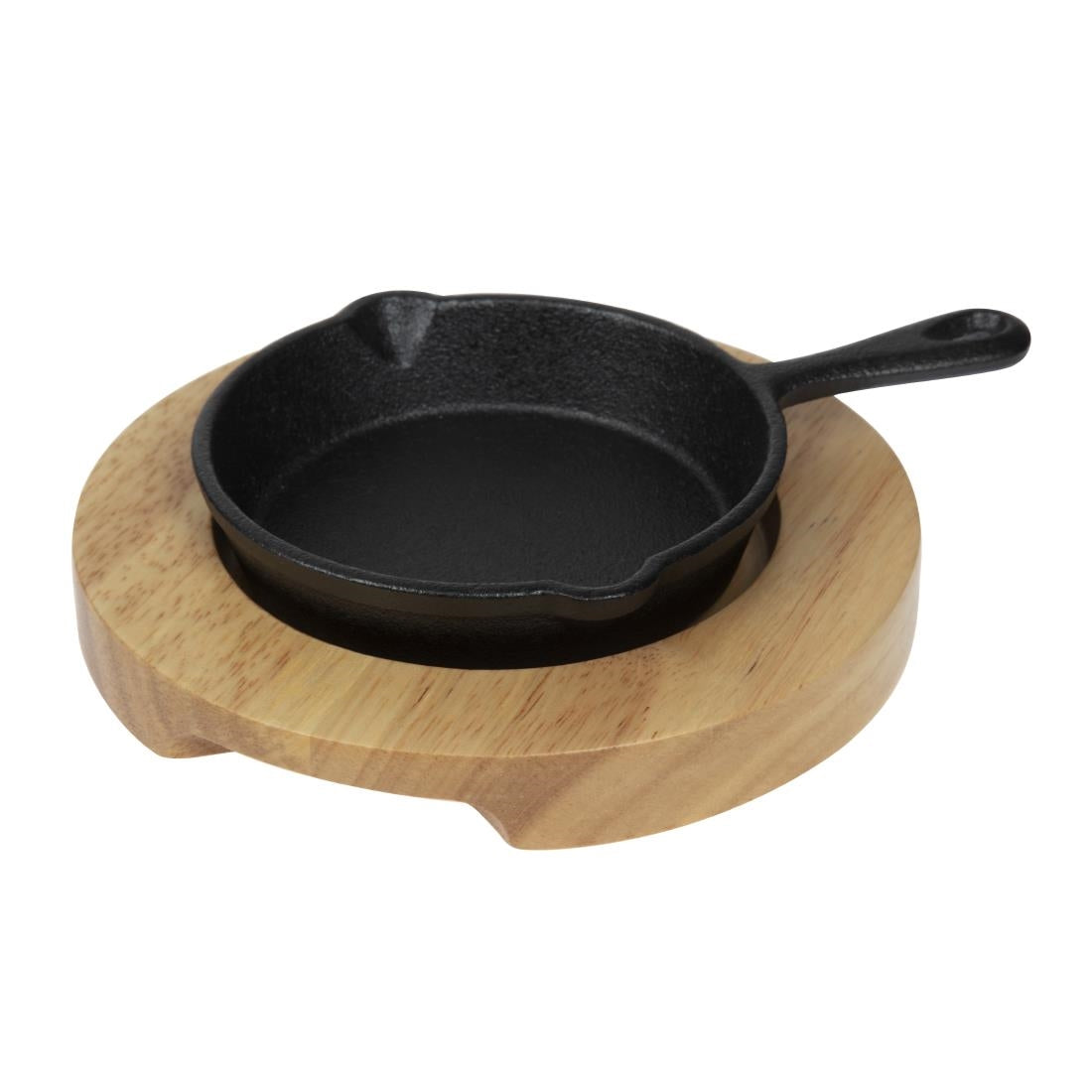 Support en bois clair pour mini cocotte Y259 et mini poêle GJ553 Olympia — GJ552