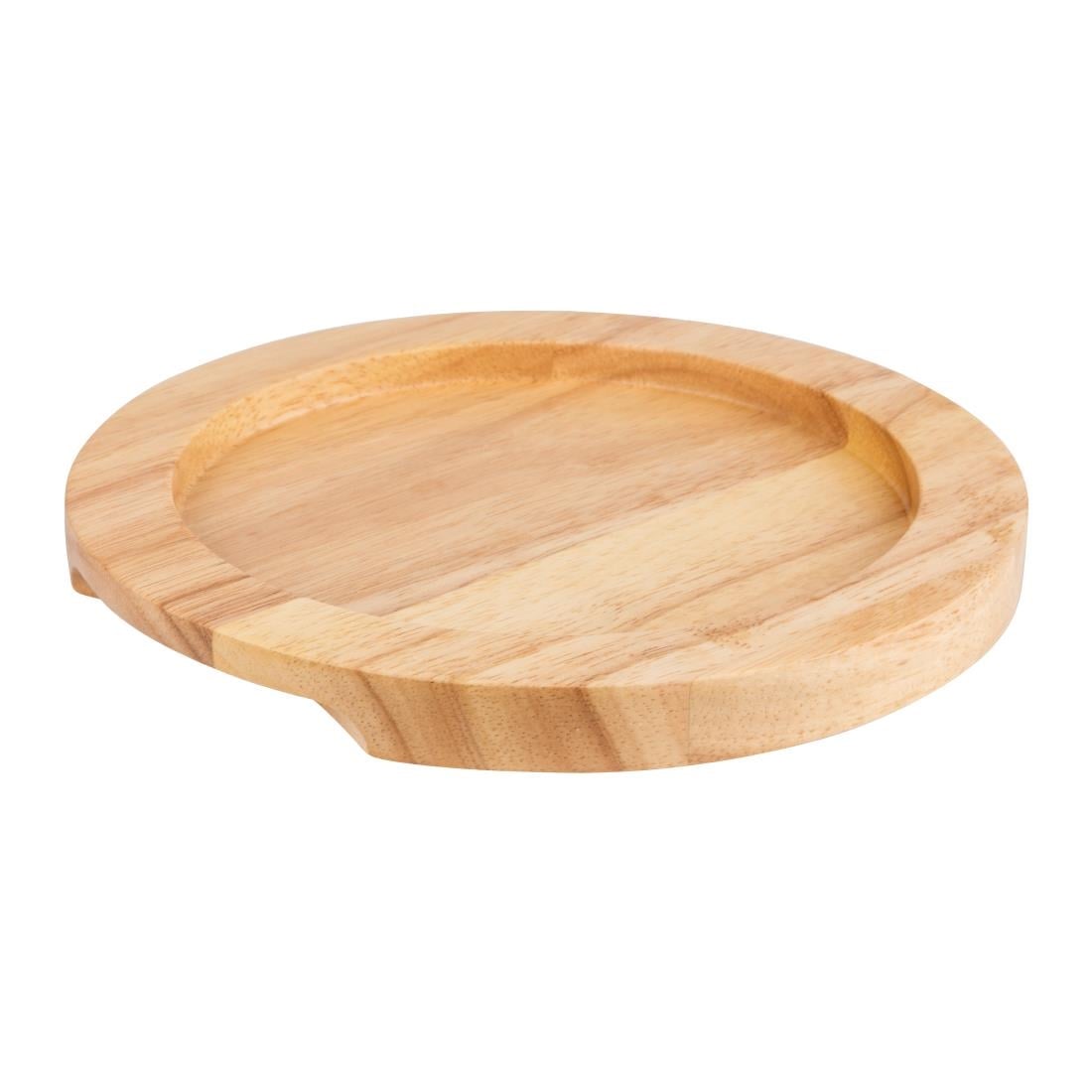 Support en bois clair pour plat rond en fonte avec oreilles GJ554 Olympia — GJ555