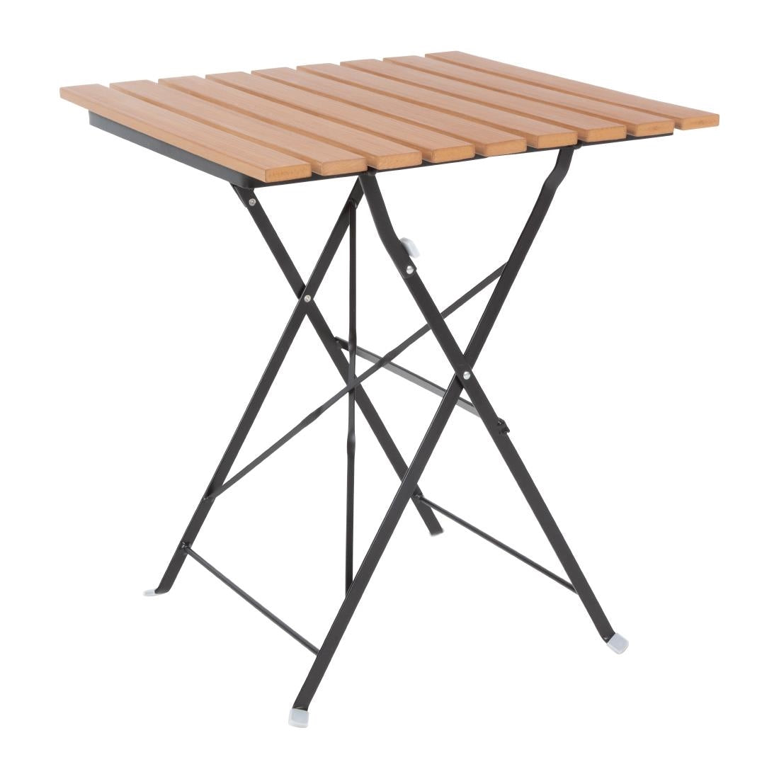 Table bistro carrée en imitation bois Bolero 600mm — GJ765