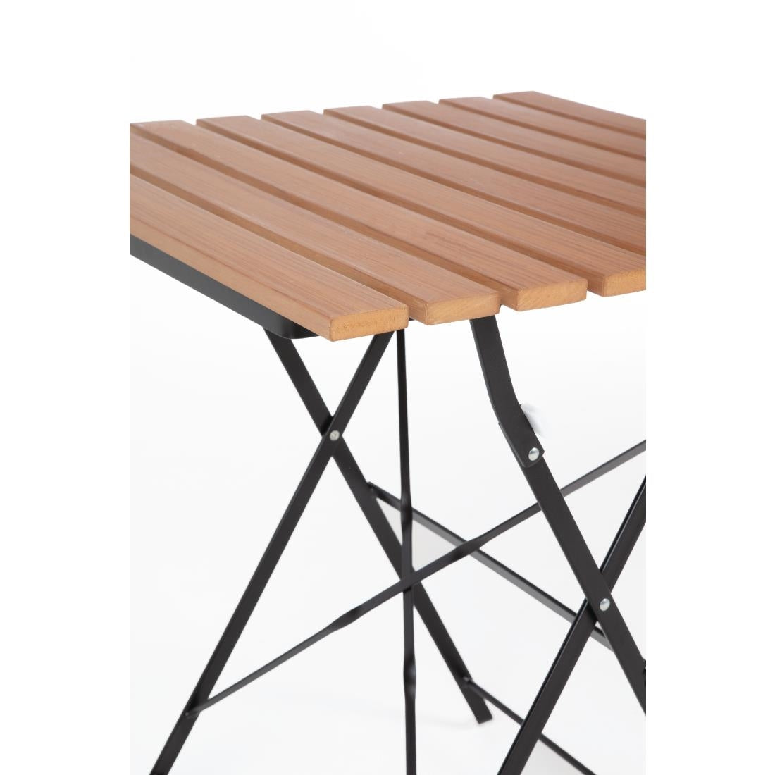 Table bistro carrée en imitation bois Bolero 600mm — GJ765