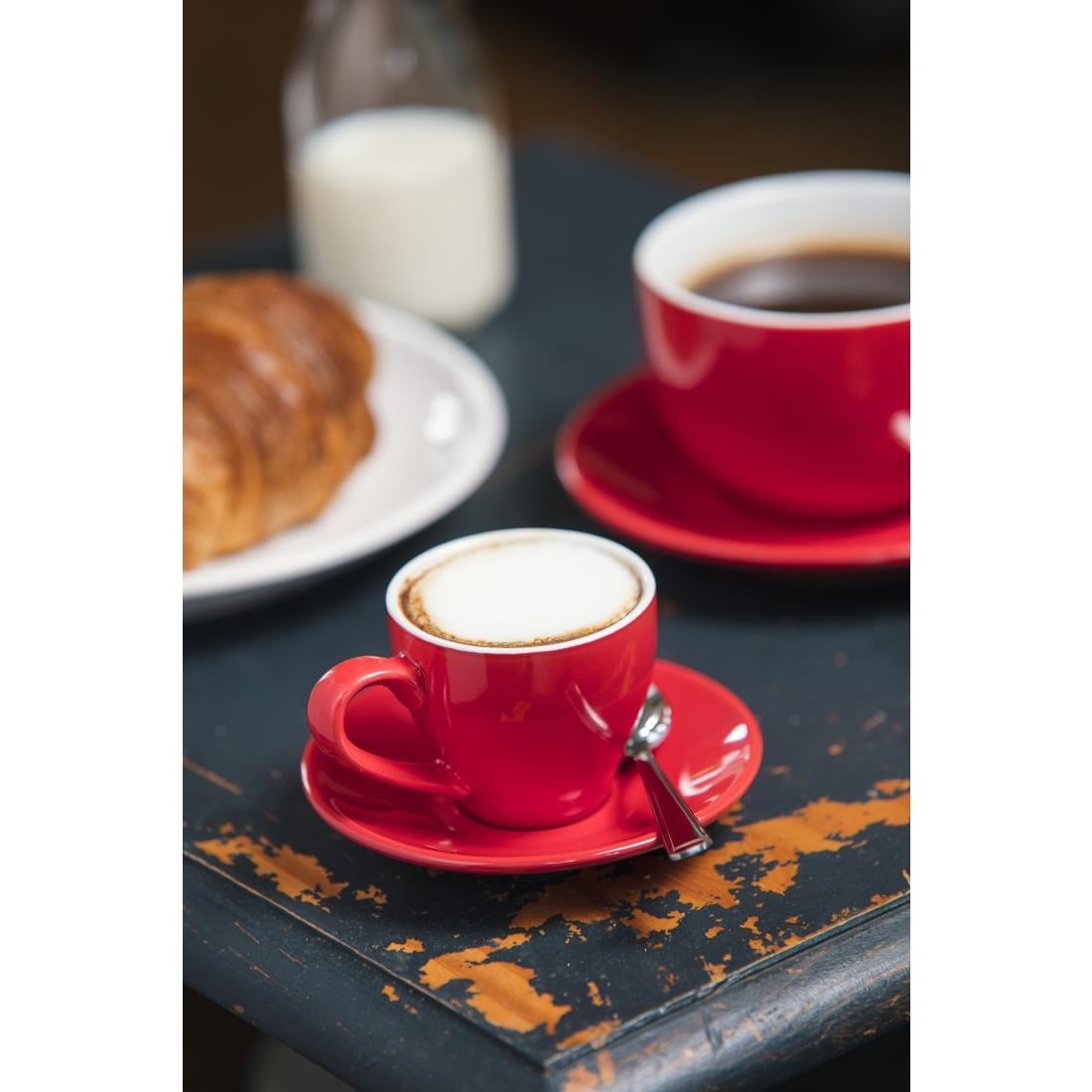 Soucoupes pour tasses espresso Olympia Café rouges (Lot de 12) — GK085