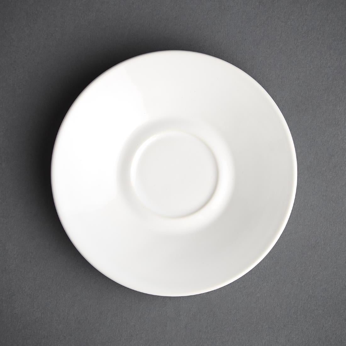 Soucoupe pour tasse espresso Olympia blanche (lot de 12) — GK086