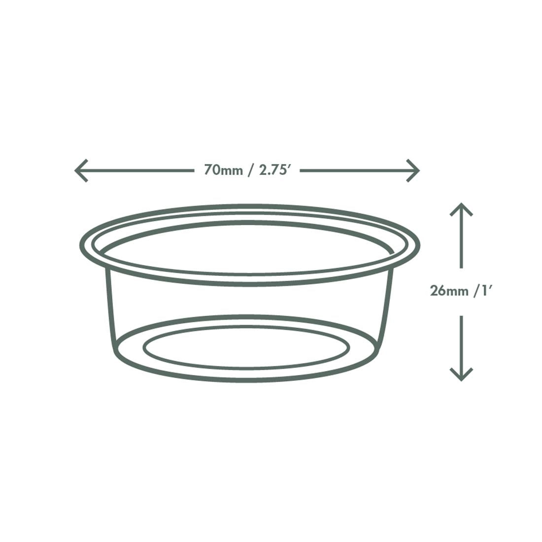 Pots à sauce Vegware 57 ml (lot de 2000) — GK103