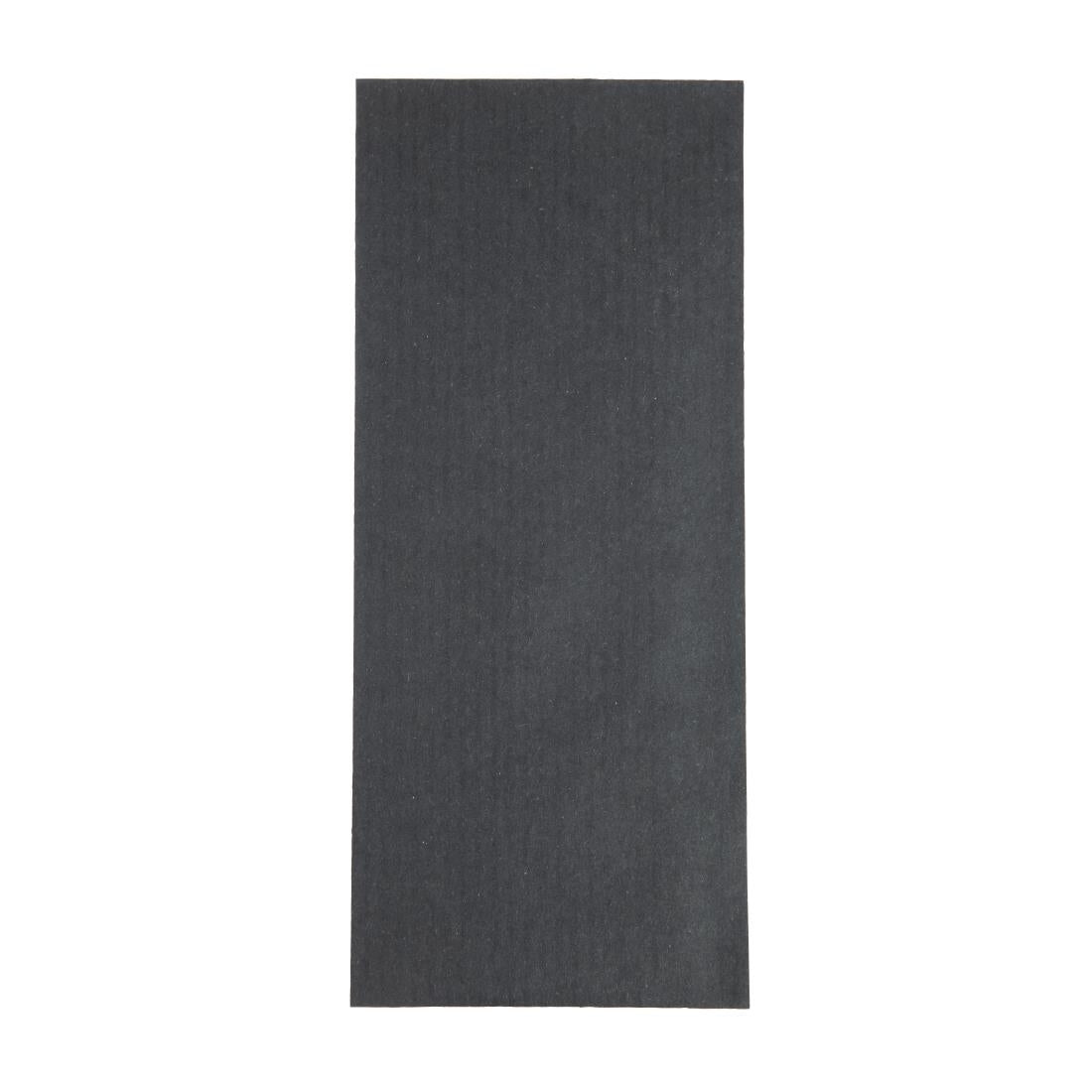 Pochettes à couverts noires avec serviette blanches Europochette (lot de 500) — CK236
