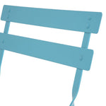 Chaises de terrasse pliantes en acier Bolero bleu turquoise (lot de 2) — GK982