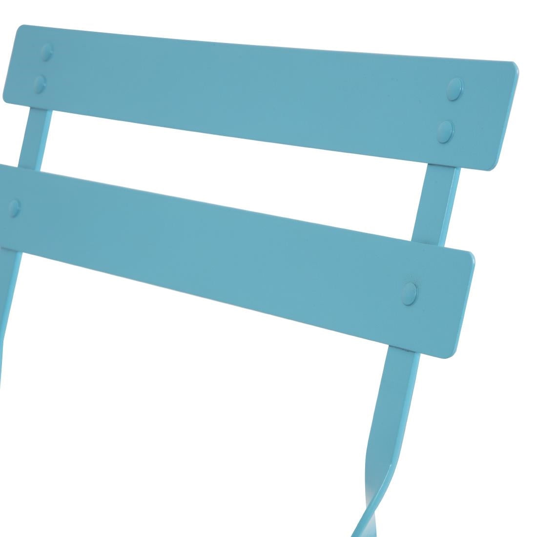 Chaises de terrasse pliantes en acier Bolero bleu turquoise (lot de 2) — GK982