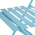 Chaises de terrasse pliantes en acier Bolero bleu turquoise (lot de 2) — GK982