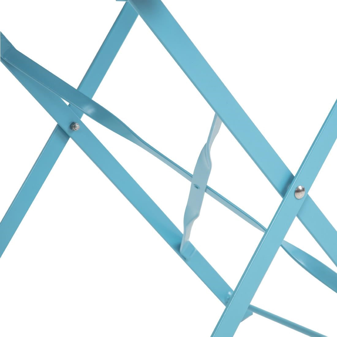 Chaises de terrasse pliantes en acier Bolero bleu turquoise (lot de 2) — GK982