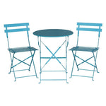 Table de terrasse ronde en acier Bolero bleu turquoise 595mm — GK983
