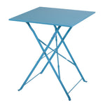 Table de terrasse carrée en acier Bolero bleu turquoise 600mm — GK985