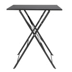 Table de terrasse carrée en acier Bolero noire 600mm — GK989