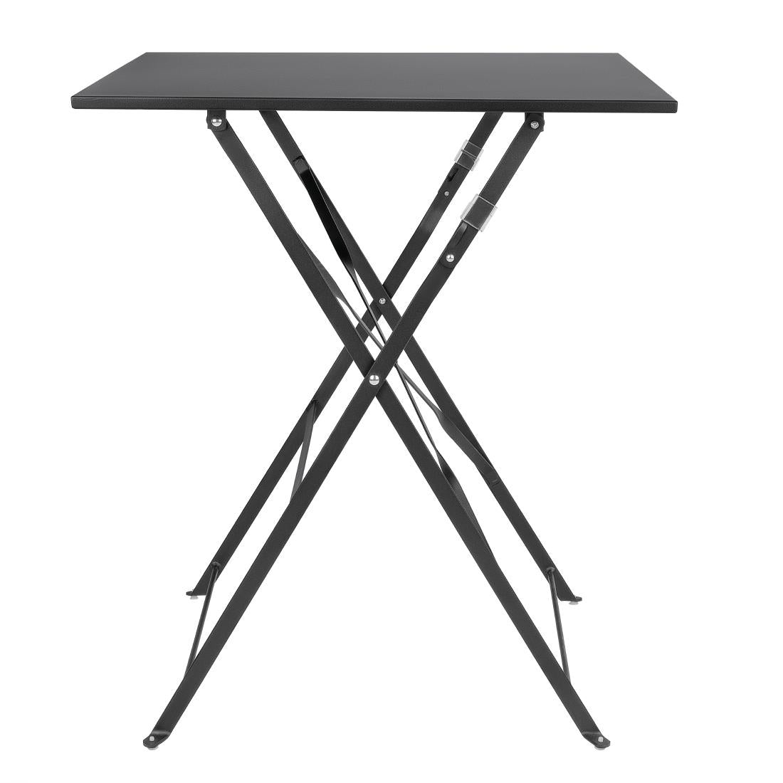 Table de terrasse carrée en acier Bolero noire 600mm — GK989