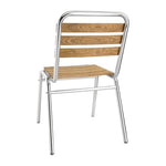 Chaises bistro frêne et aluminium Bolero (lot de 4) — GK997