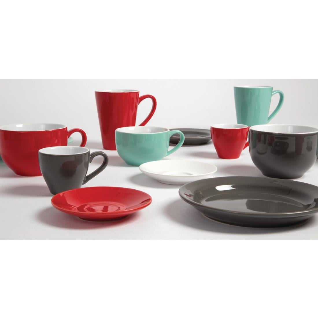 Tasses à café Olympia rouges 228ml (Lot de 12) — GK073