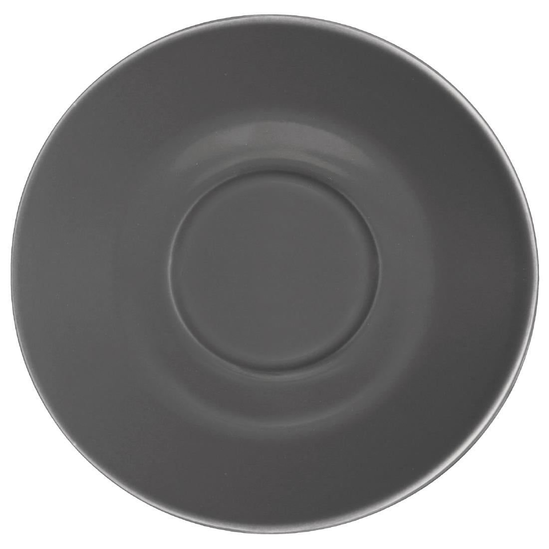 Soucoupes pour tasses 228ml et 340ml Olympia Café grises (Lot de 12) — GL049