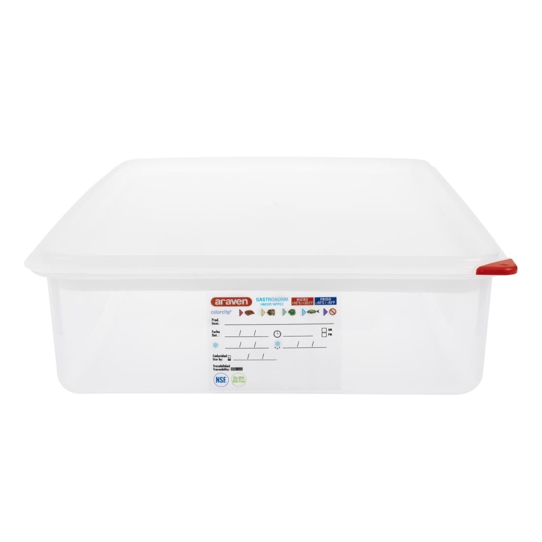 Boîtes alimentaires GN 1/1 Araven 13,7L (lot de 4) — GL260