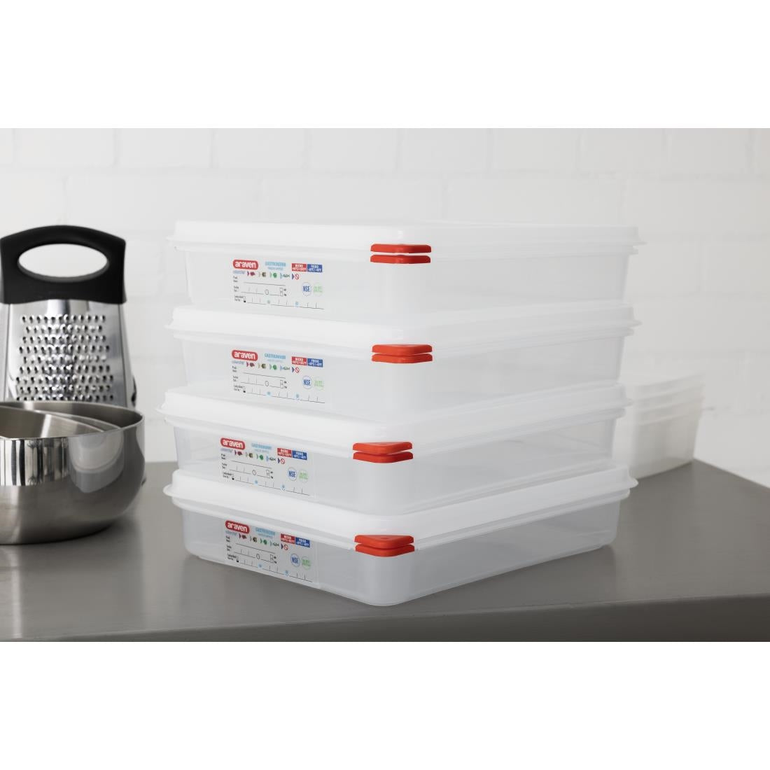 Boîte alimentaire GN 1/2 Araven 4L (lot de 4) — GL261