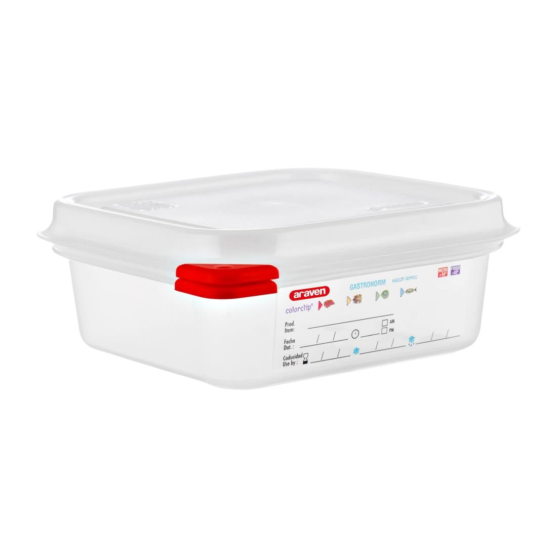 Boîtes alimentaires en polypropylène GN 1/6 Araven 1,1L (lot de 4) — GL264