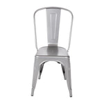 Chaises en acier gris métallisé Bolero Bistro (lot de 4) — GL329