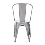 Chaises en acier gris métallisé Bolero Bistro (lot de 4) — GL329