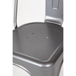 Chaises en acier gris métallisé Bolero Bistro (lot de 4) — GL329