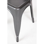 Chaises en acier gris métallisé Bolero Bistro (lot de 4) — GL329