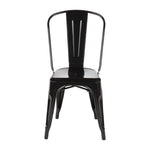 Chaises en acier noir Bolero Bistro (lot de 4) — GL331