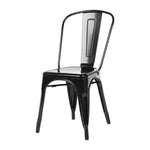 Chaises en acier noir Bolero Bistro (lot de 4) — GL331