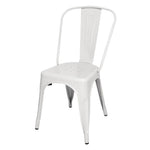 Chaises en acier blanc Bolero Bistro (lot de 4) — GL332