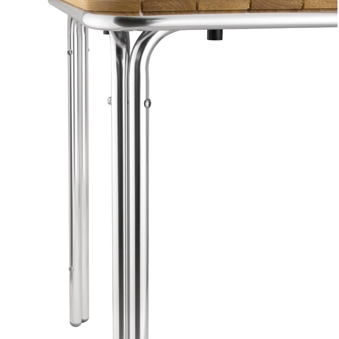 Table carrée en frêne et aluminium Bolero 700mm — GL982