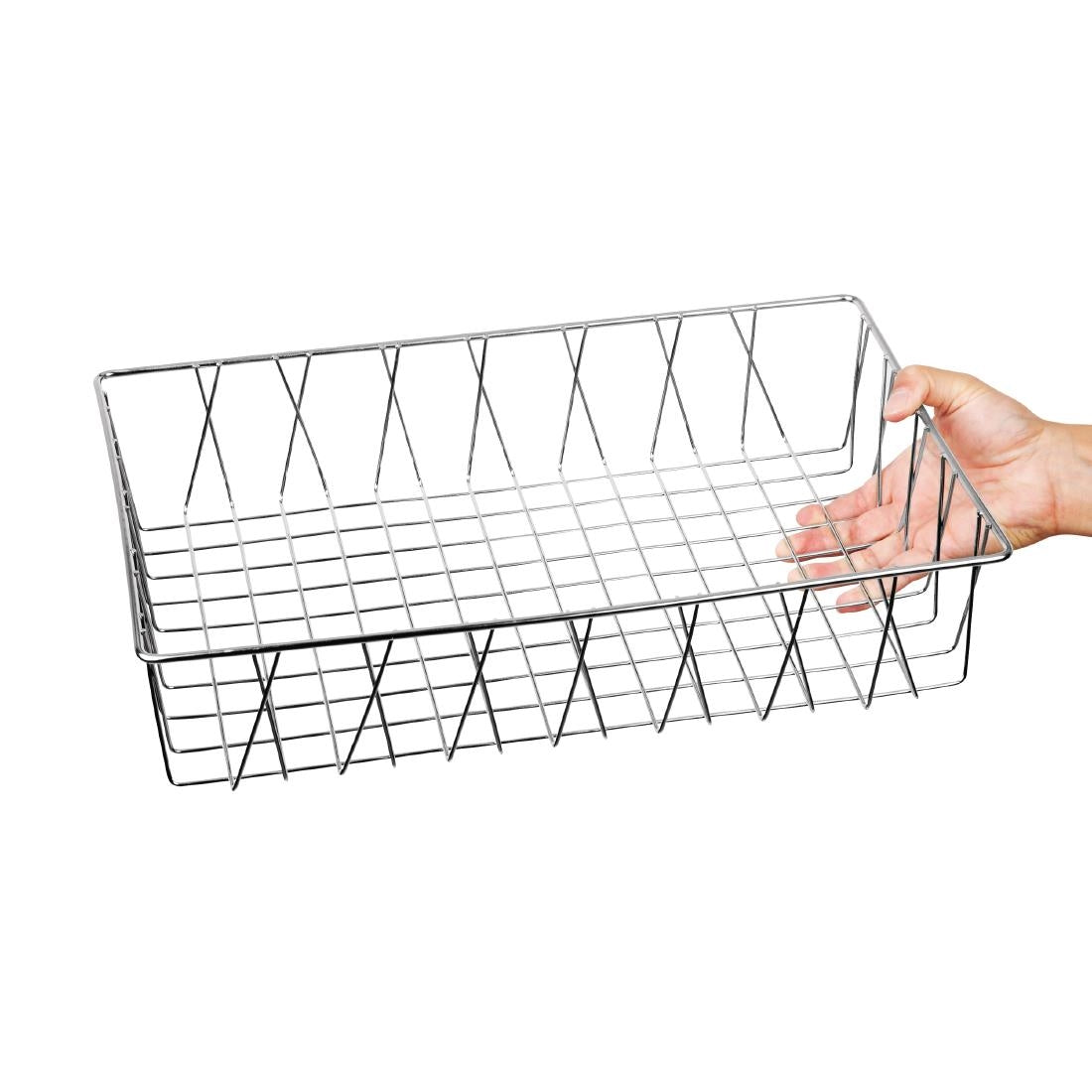 Panier de présentation inox Olympia 450 x 300 x 100mm — GM223
