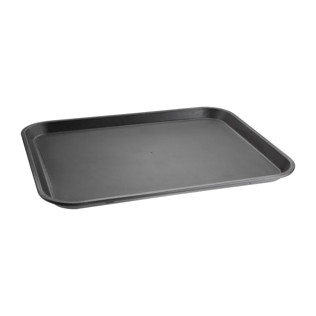 Plateau antidérapant rectangulaire en PP Olympia Kristallon noir 410 x 305mm — GM238