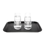Plateau antidérapant rectangulaire en PP Olympia Kristallon noir 410 x 305mm — GM238