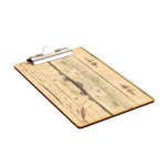 Plaque porte-menu effet bois clair Olympia A5 — GM301