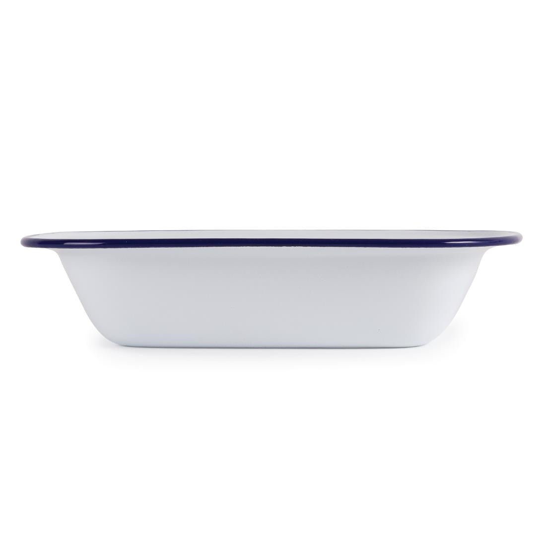 Plats de service rectangulaires acier émaillé Olympia 280x190mm (lot de 6) — GM510