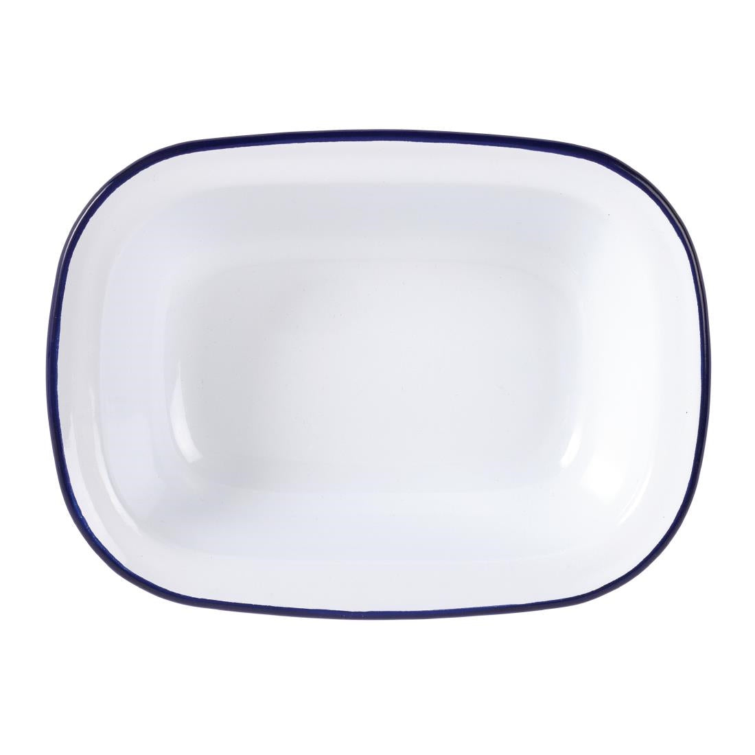 Plats de service rectangulaires acier émaillé Olympia 280x190mm (lot de 6) — GM510