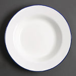Assiettes creuses en acier émaillé Olympia 245mm (lot de 6) — GM513
