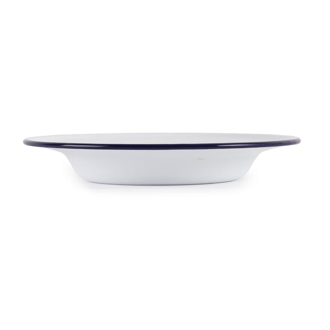 Assiettes creuses en acier émaillé Olympia 245mm (lot de 6) — GM513