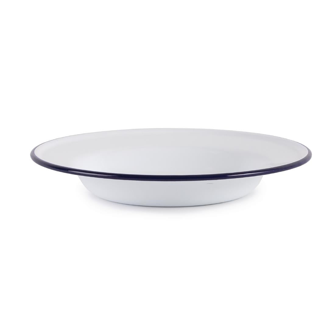 Assiettes creuses en acier émaillé Olympia 245mm (lot de 6) — GM513